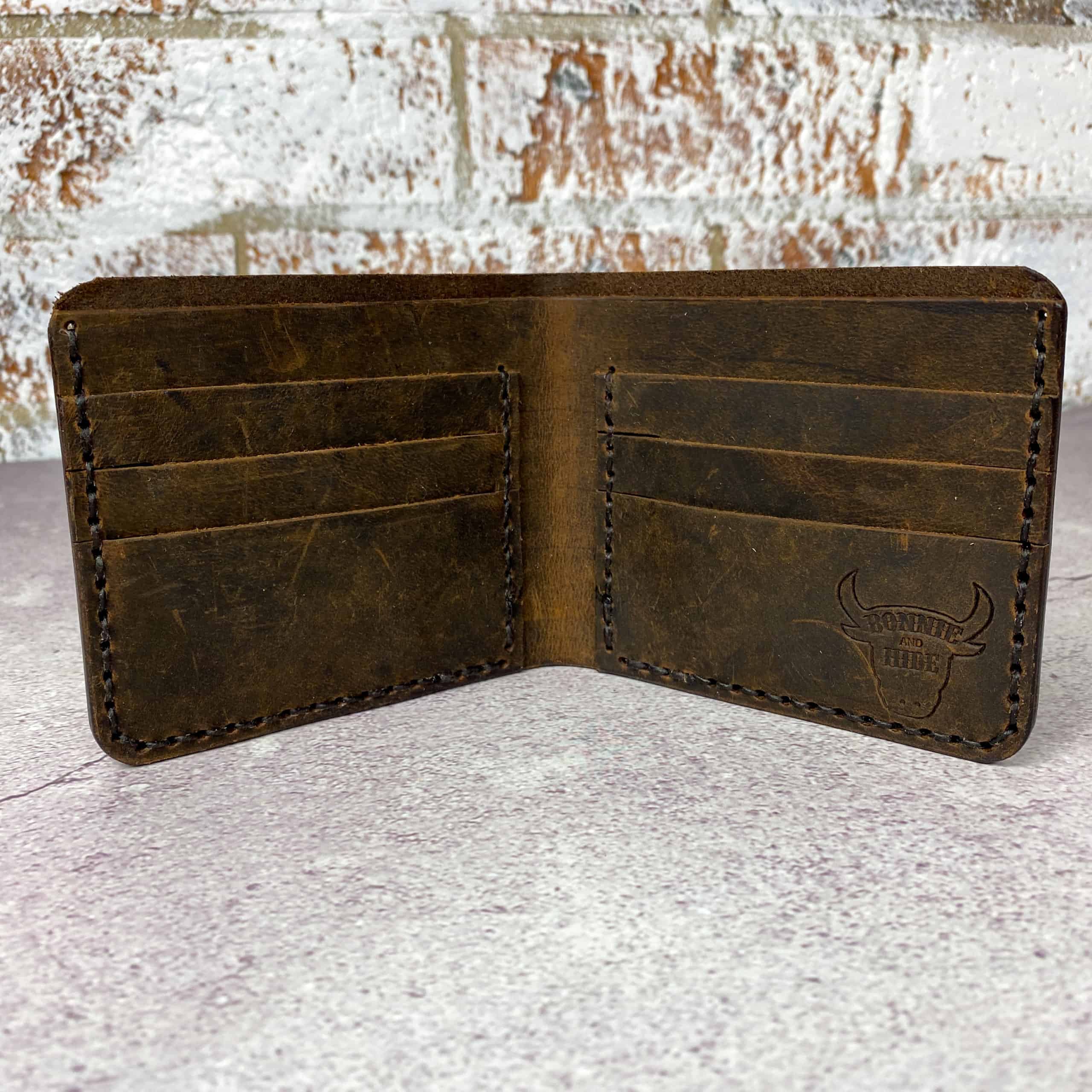 pull up leather travel wallet